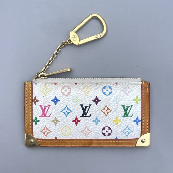 Louis Vuitton White Multicolor Key Cles Takashi Murakami Key Ring - Picture 1 of 13